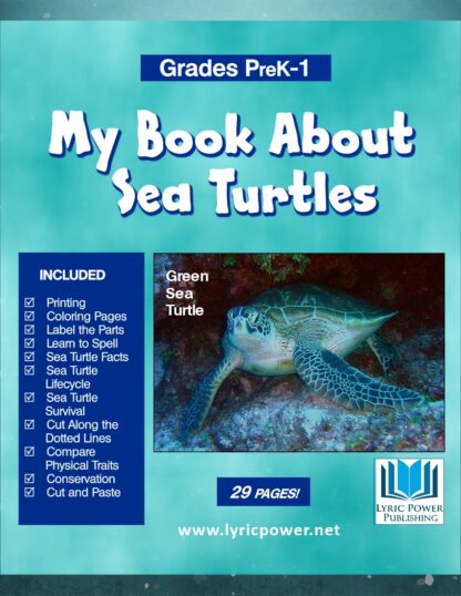 book cover my book about sea turtles