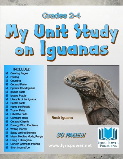 book cover my unit on iguanas grades 2-4