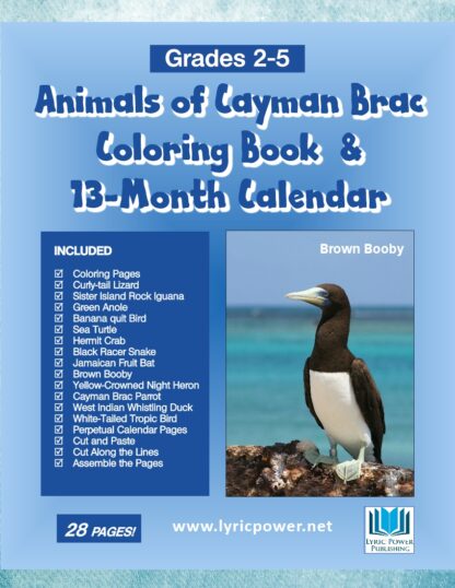 book cover animals cayman coloring book