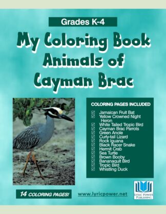 book cover coloring book cayman animals