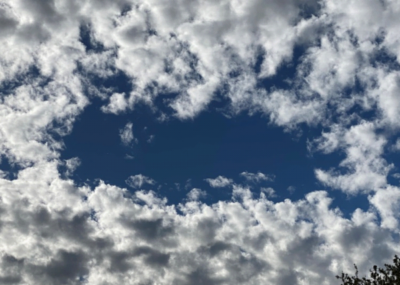photo of cloud with opening