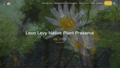 screenshot of Leon Levy Plant Preserve web page