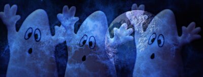 cartoon ghosts