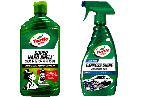Turtle wax, car waxing products.