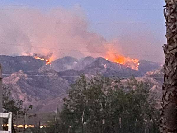 The Big Horn fire in Pusch Ridge, AZ.