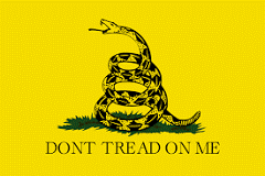 The historical Gadsen flag.